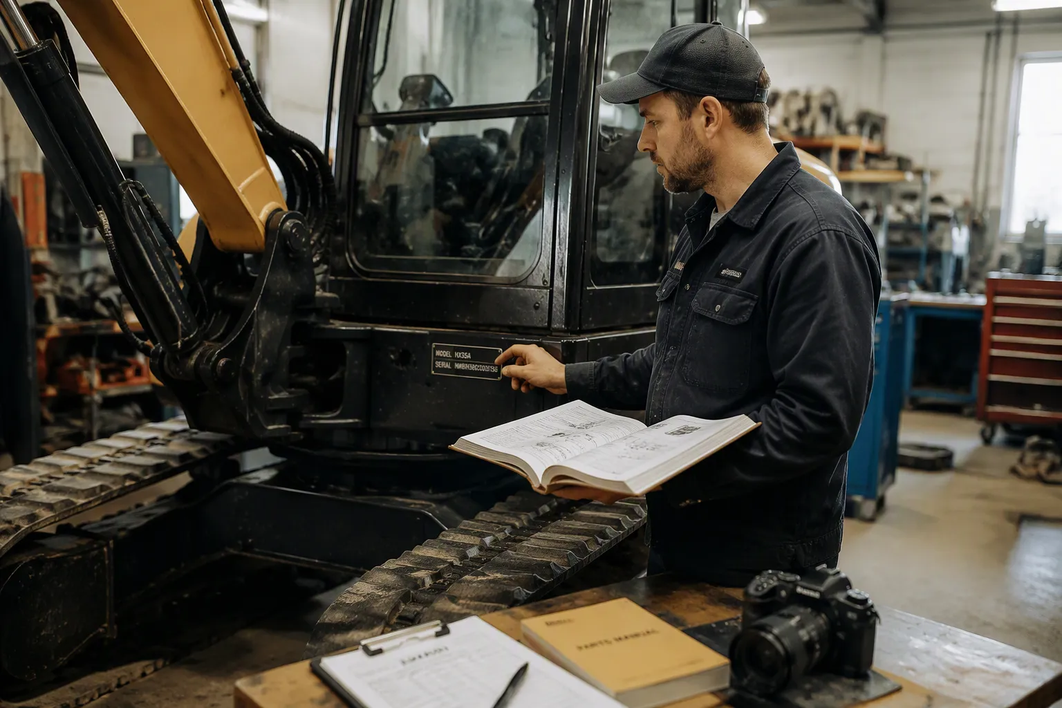 Confirm the Right Undercarriage Parts in the Parts Manual