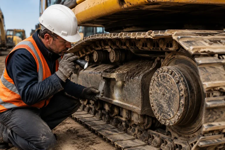 Wie man gebrauchte Baggerfahrwerksteile vor dem Kauf prüft