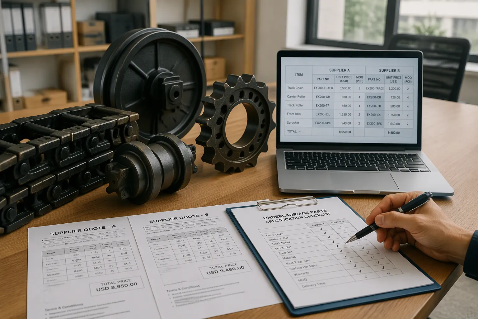 Comparing Quotes for Wholesale Excavator Undercarriage Parts