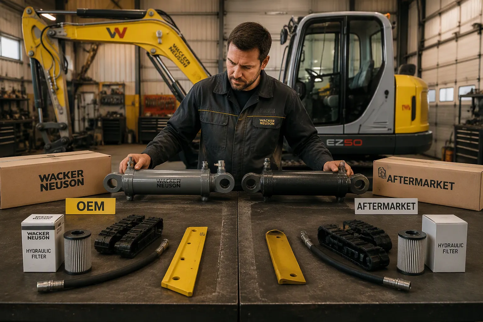 Compare OEM and Aftermarket Excavator Parts