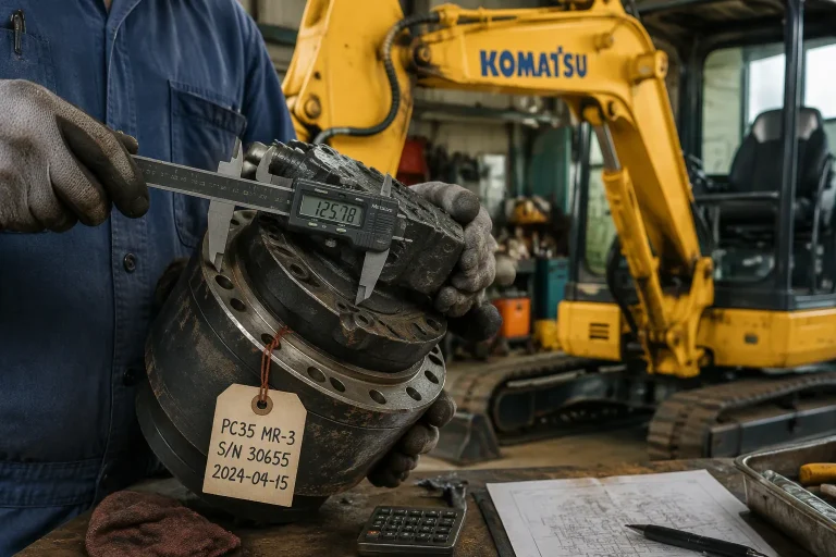 Verify Used Komatsu Mini Excavator Swing Motor Identification