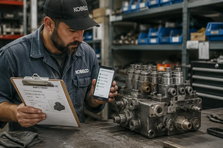 Verify Used Kobelco Excavator Control Valve Order Details