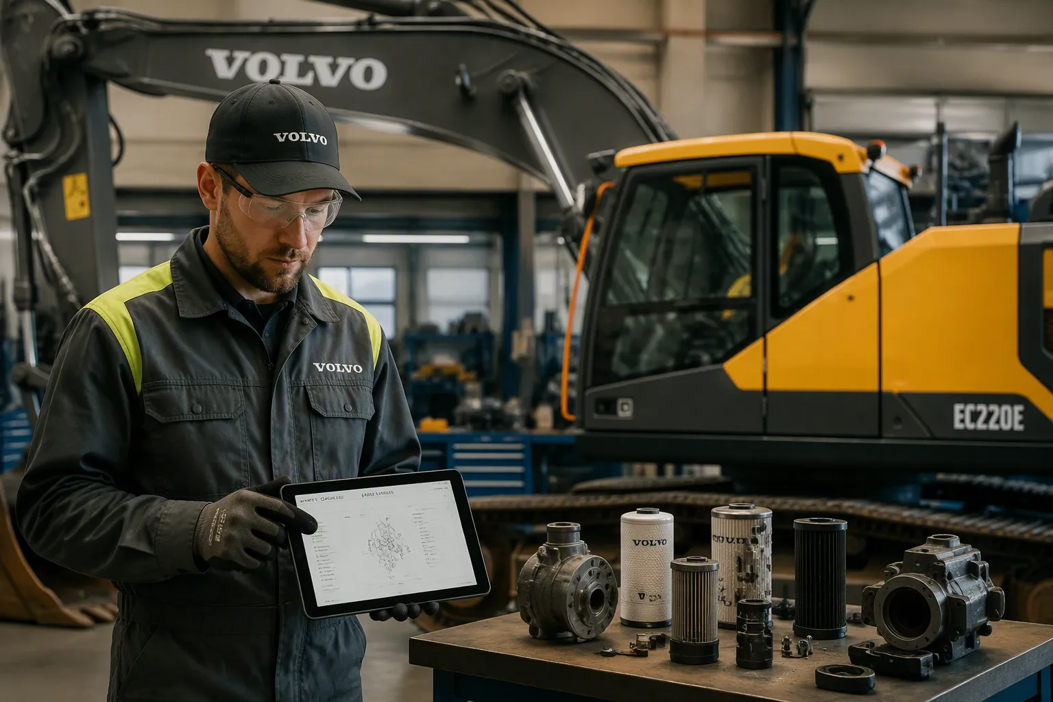 Come abbinare i ricambi per escavatore Volvo alla tua macchina