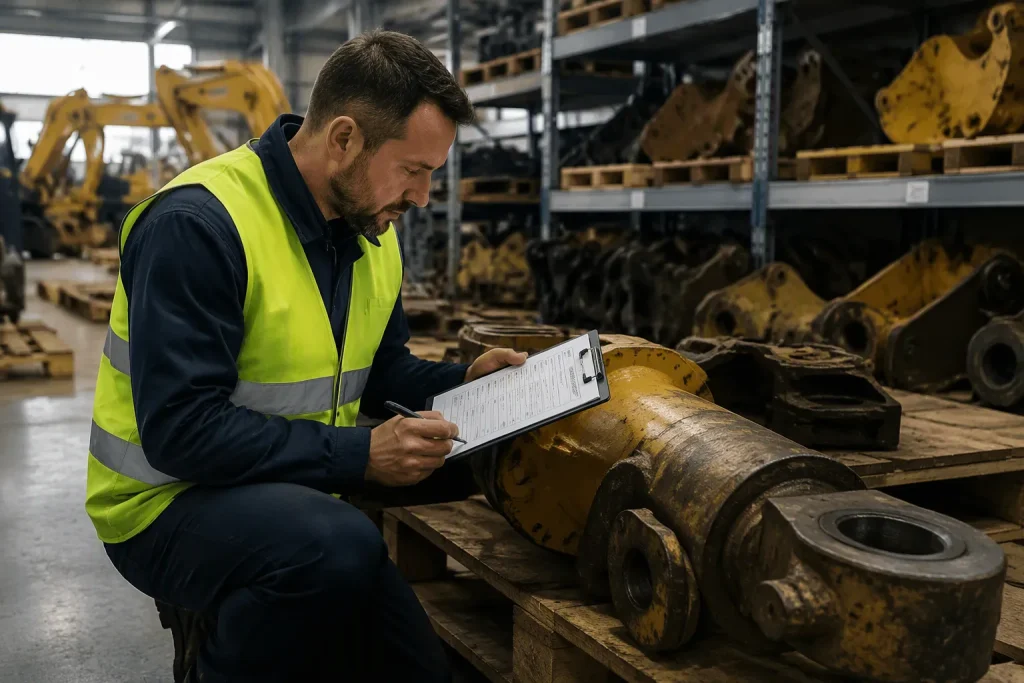 Documenting Condition and Supply Scope for Used Excavator Parts