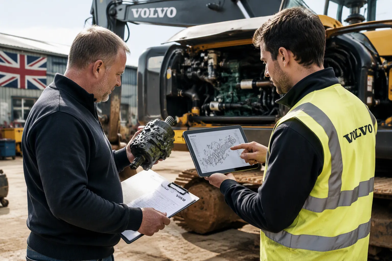 Uw gids voor Volvo graafmachineonderdelen in het VK voor Amerikaanse kopers