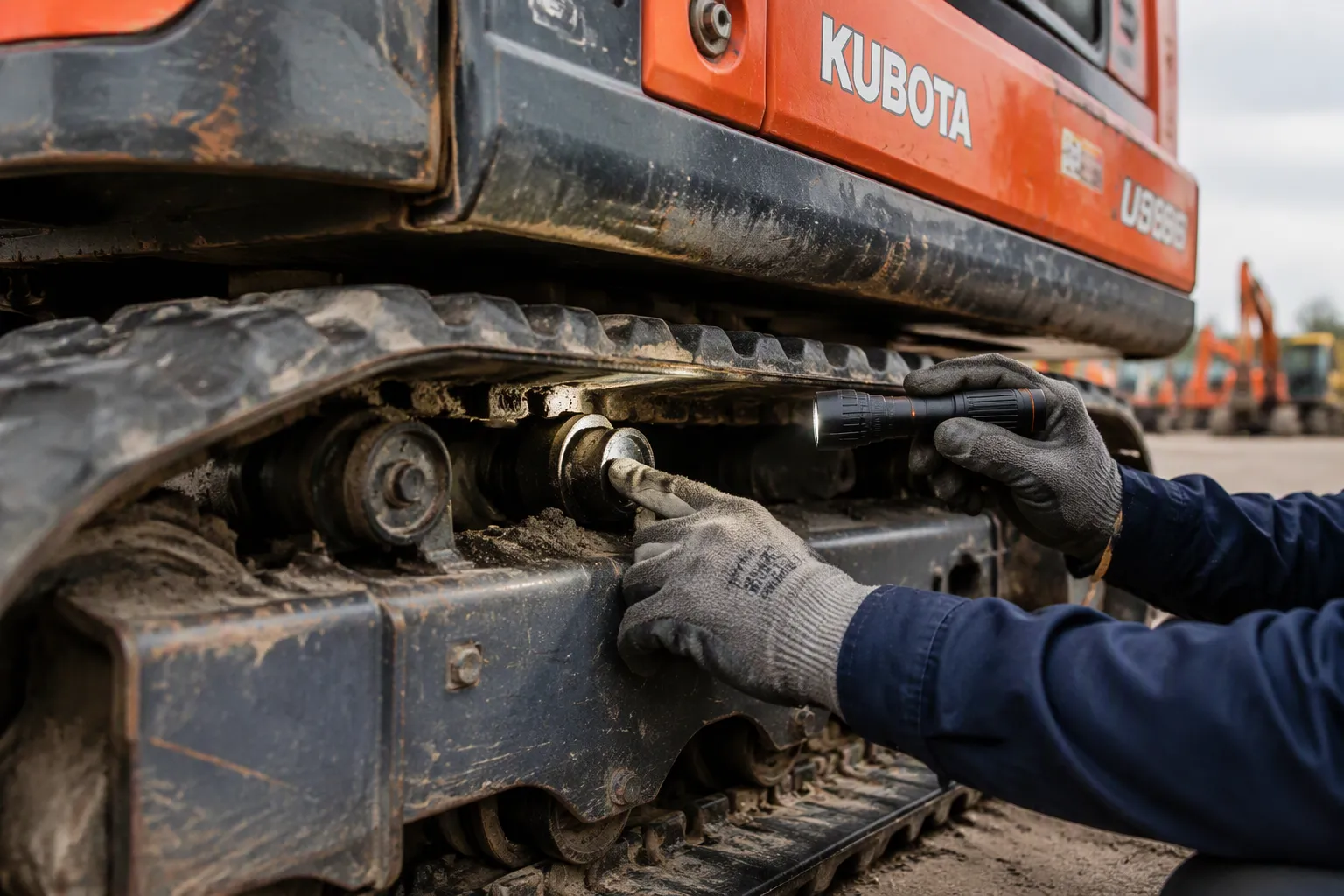 Check Used Kubota Mini Excavator Track Rollers Before Buying